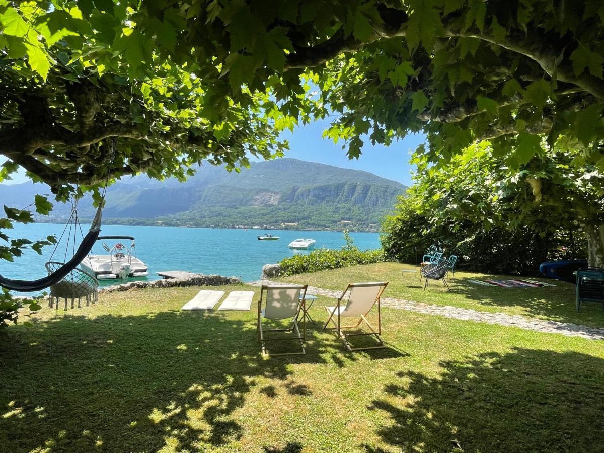 Les Clapotis Chambres Pieds Dans L Eau Lac D Annecy Angon Exterior photo