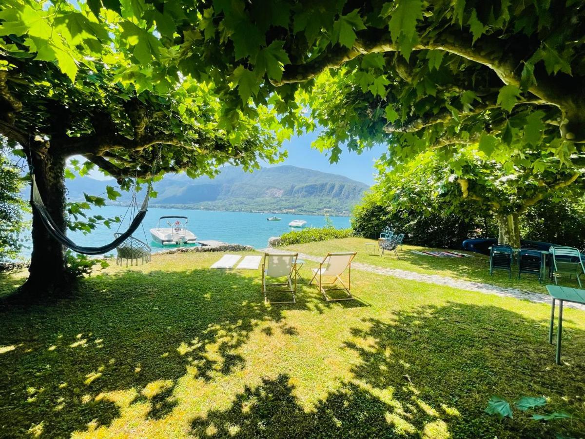 Les Clapotis Chambres Pieds Dans L Eau Lac D Annecy Angon Exterior photo